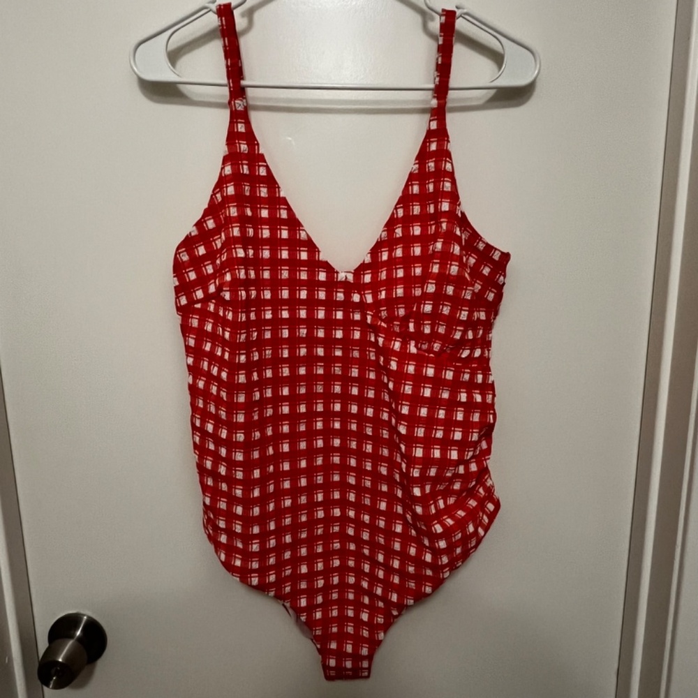 ASOS Design Curve Seersucker swimsuit US 12 - Picture 2 of 5